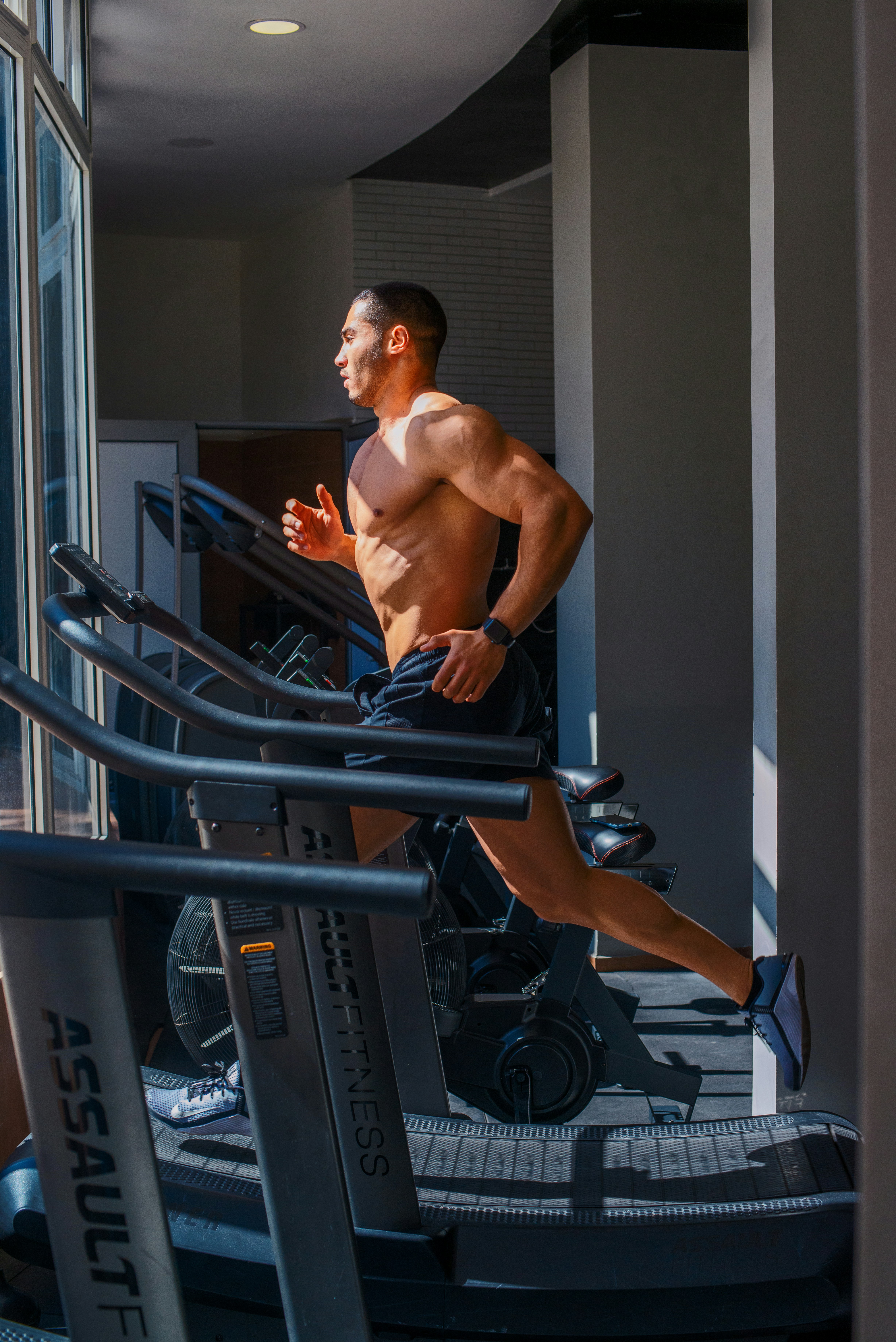 Athlete on treadmill